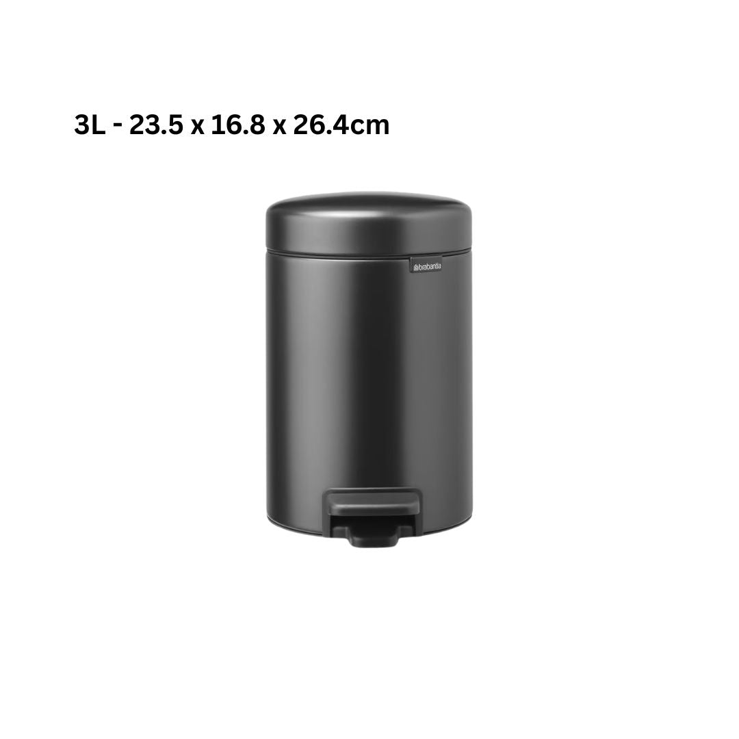 Brabantia Pedal Bin Newicon Soft Closing Confident Grey