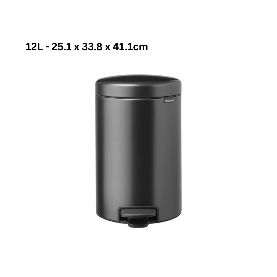 Brabantia Pedal Bin Newicon Soft Closing Confident Grey
