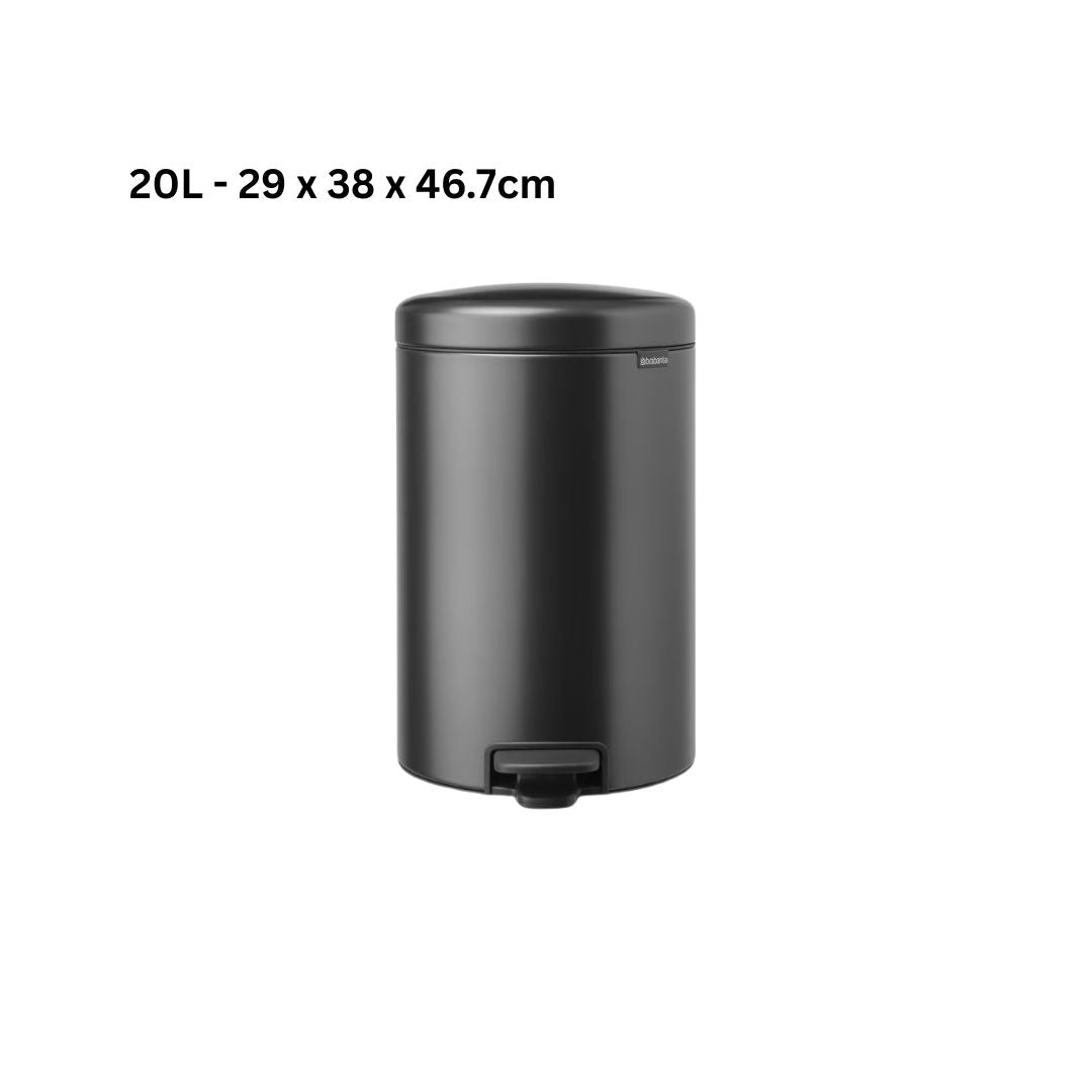 Brabantia Pedal Bin Newicon Soft Closing Confident Grey