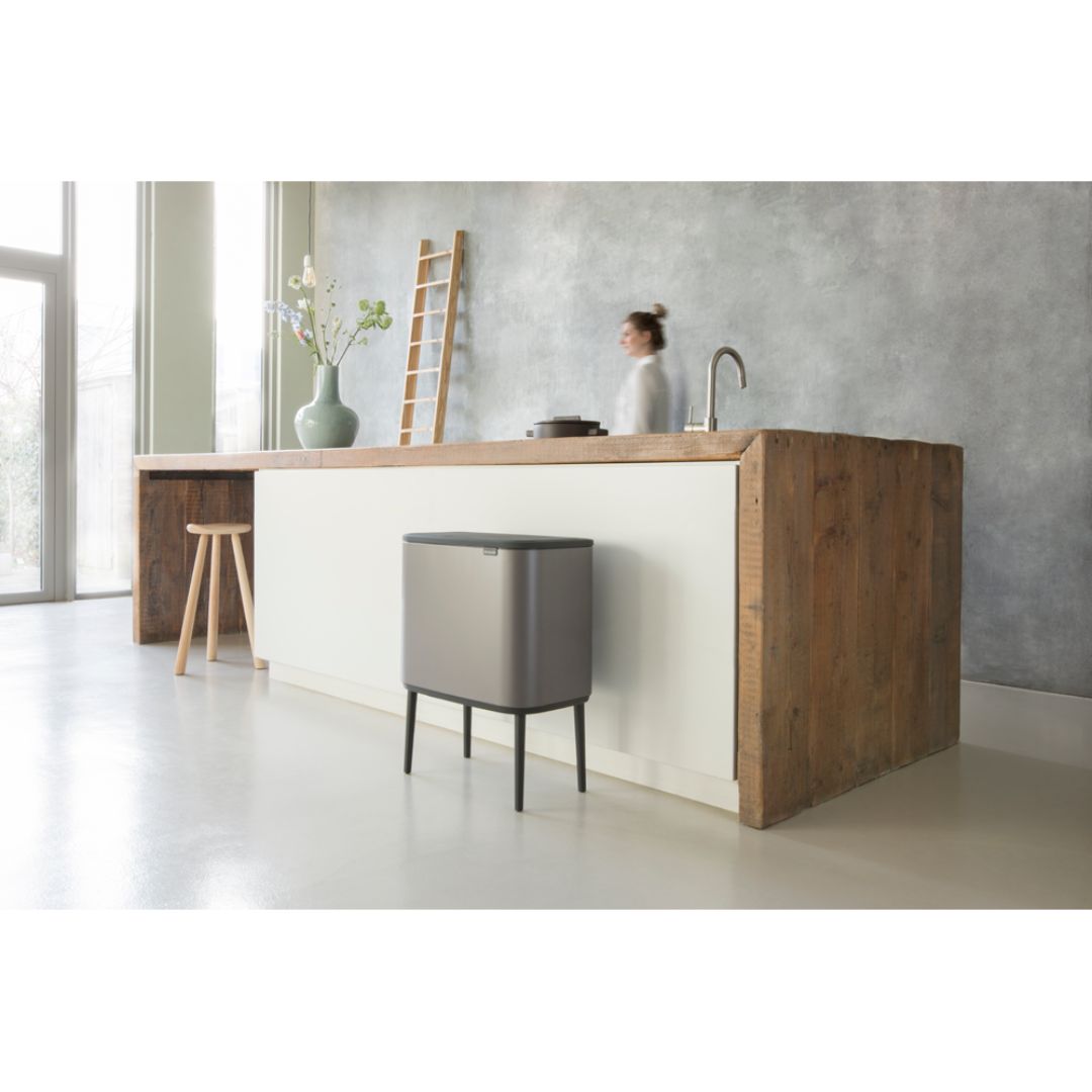 Brabantia Bo Touch Bin with 36 L Inner Bucket Platinum