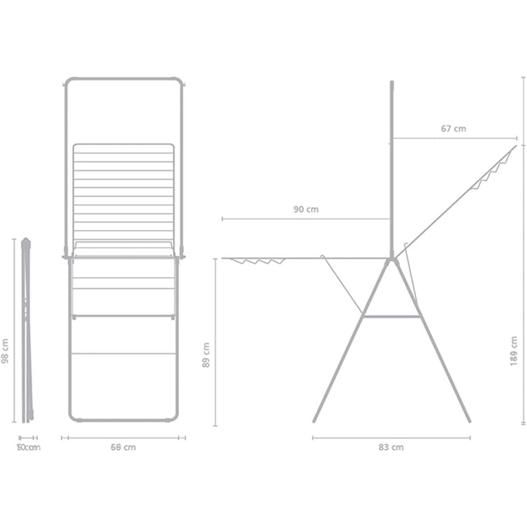 Brabantia Hangon Drying Rack 25m with Rod