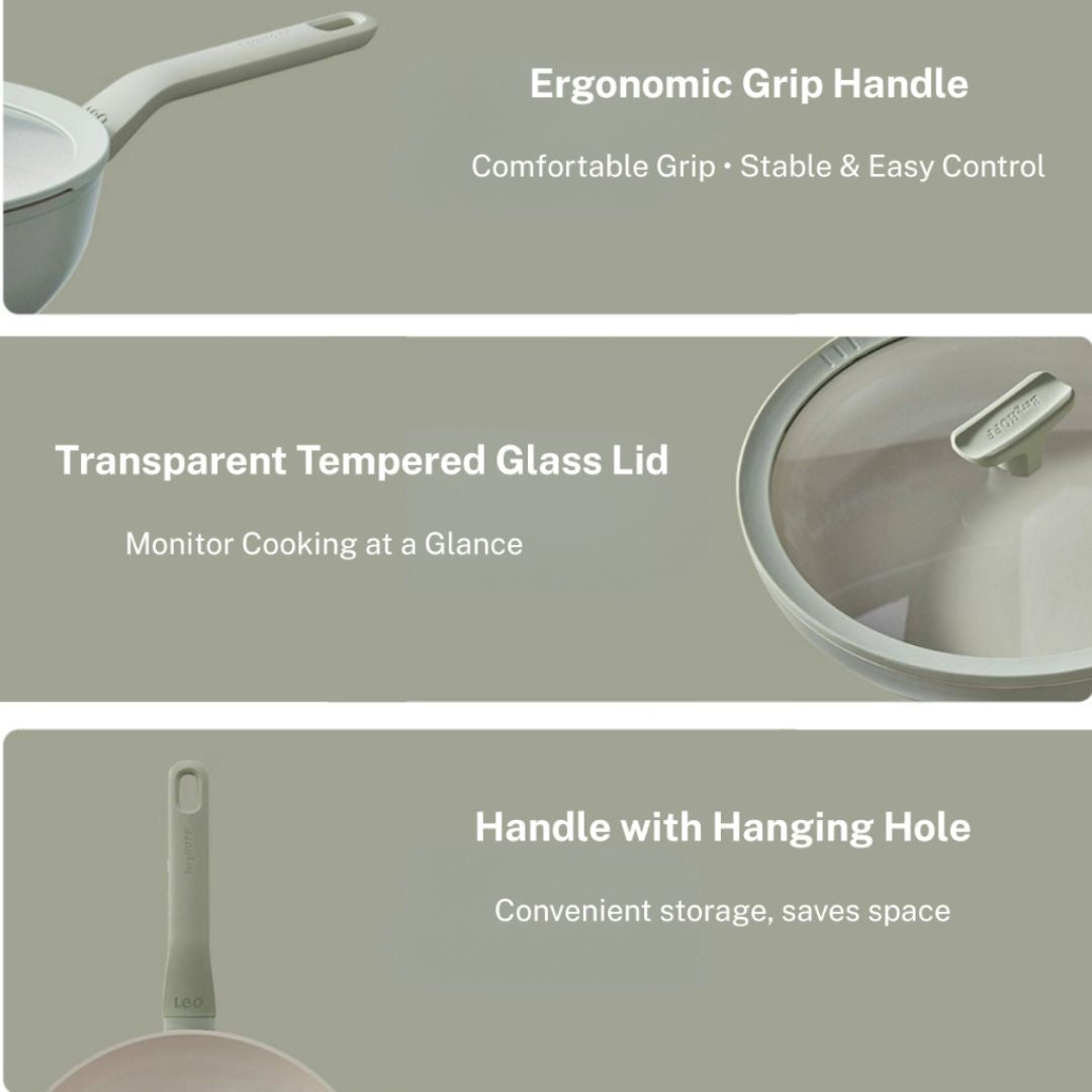 Berghoff Covered Saucepan Non-Stick Balance Ivory 18CM