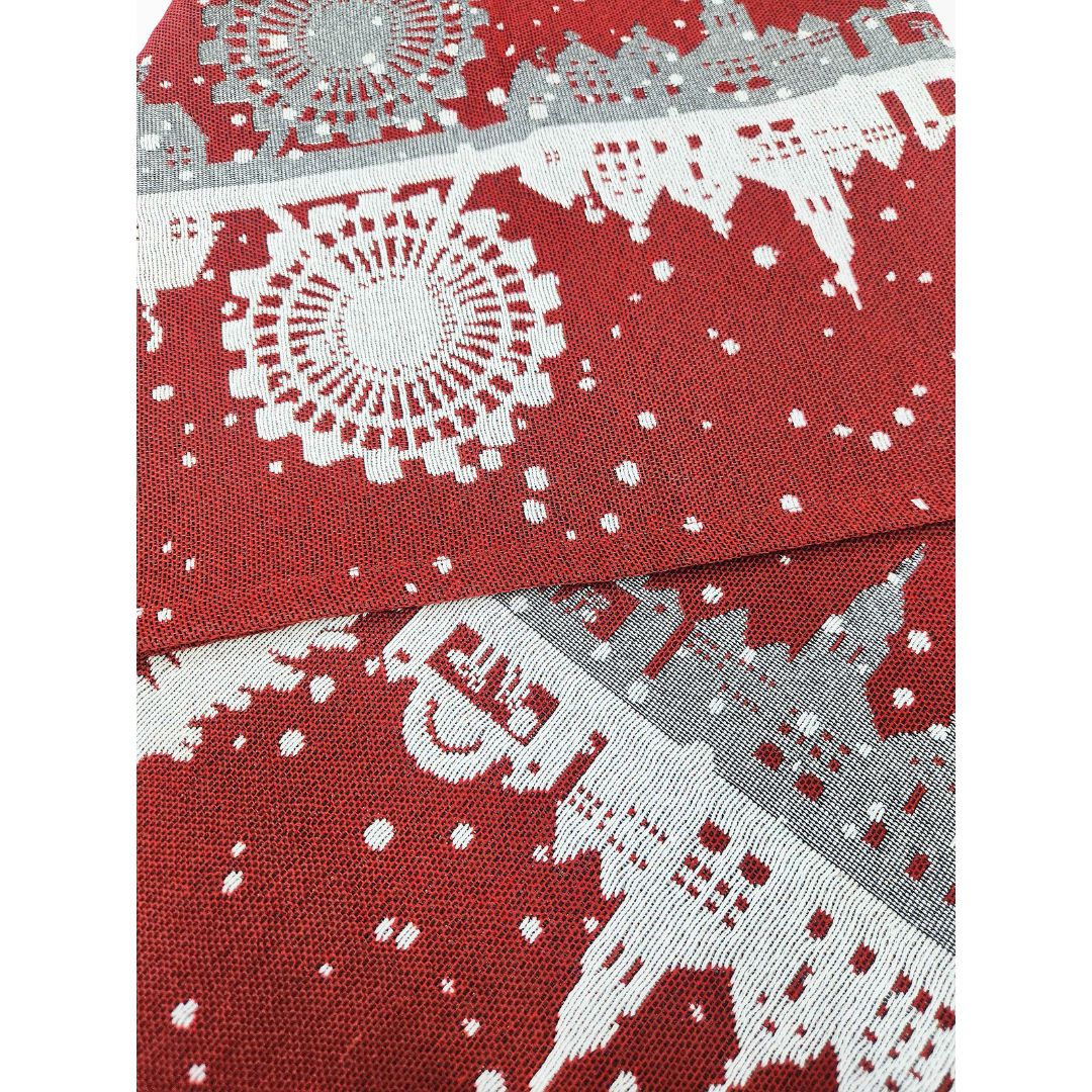 Rapee Carnival Tapestry Jacquard Weave Table Runner Red