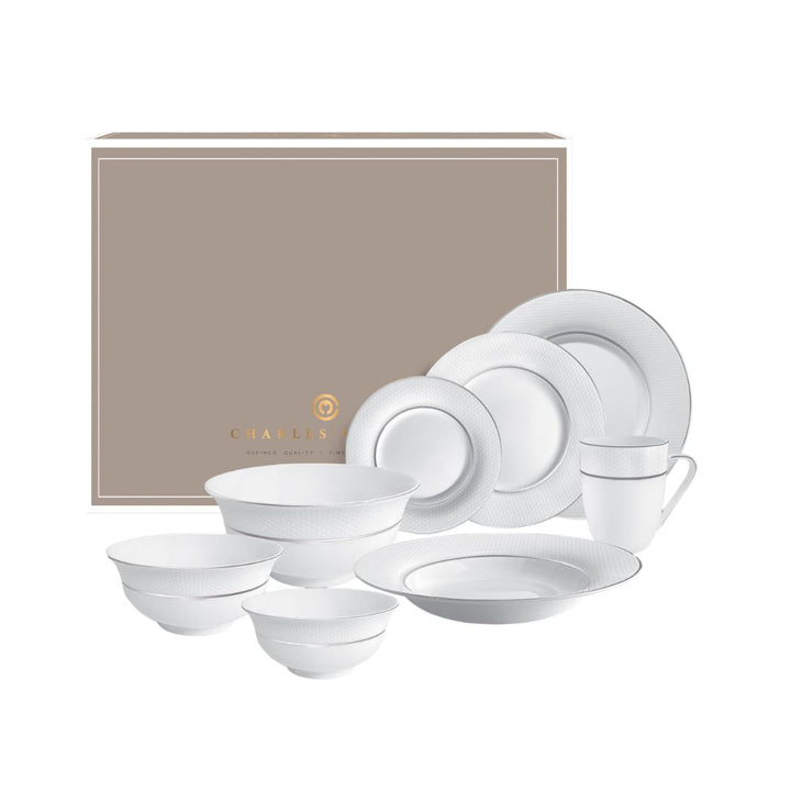 Charles Millen Signature Fine Bone China Collection Vogue Series Good For 6 Dining Set