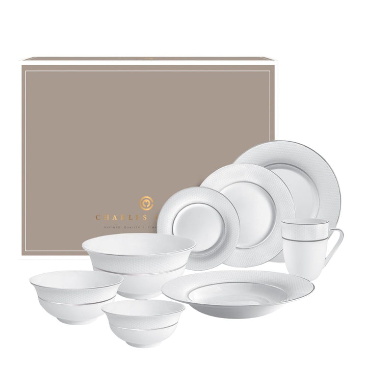 Charles Millen Signature Fine Bone China Collection Vogue Series Perfect 10 Dining Set