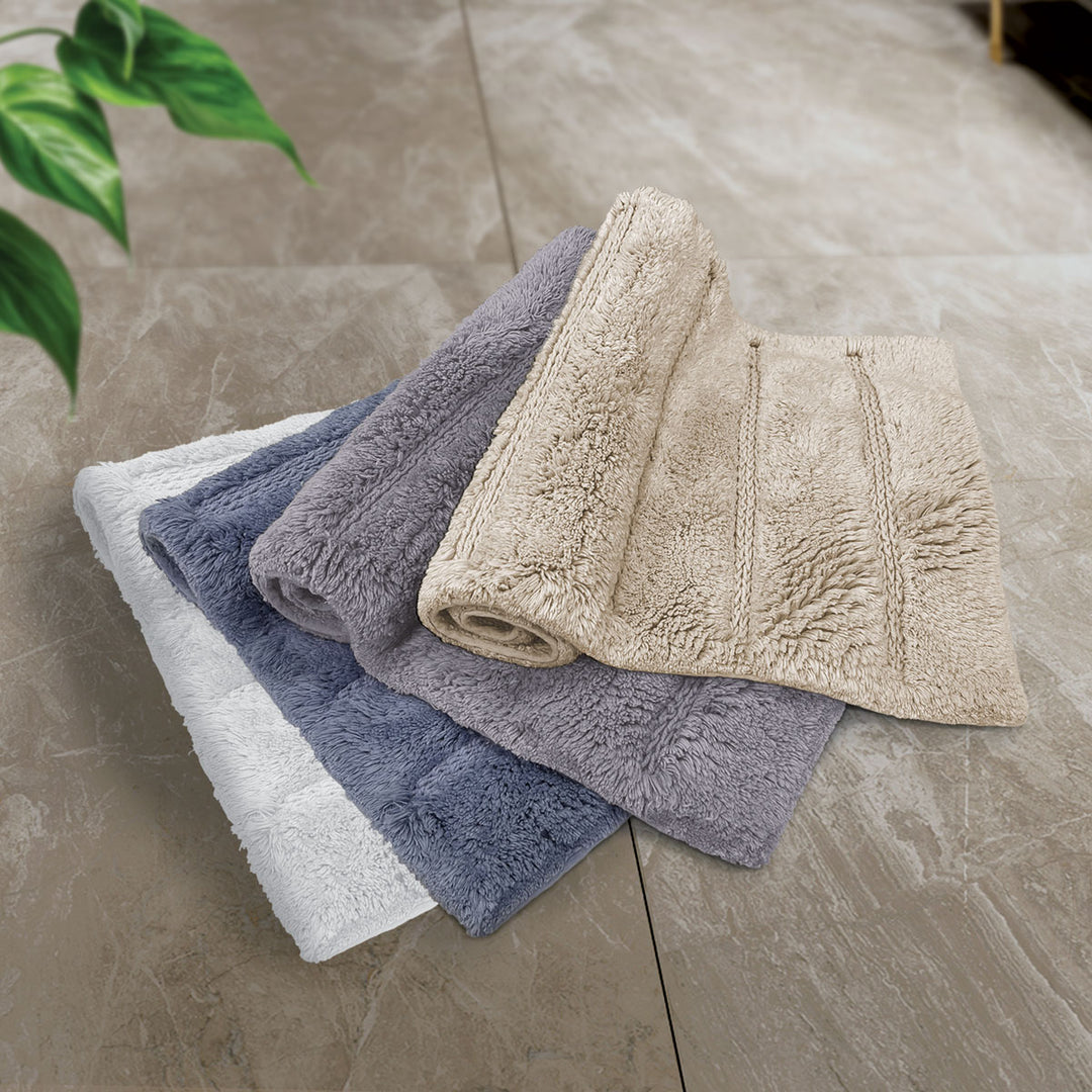 Charles Millen Signature Collection Boston Bamboo Cotton Tufted Mat with Anti-Slip Backing