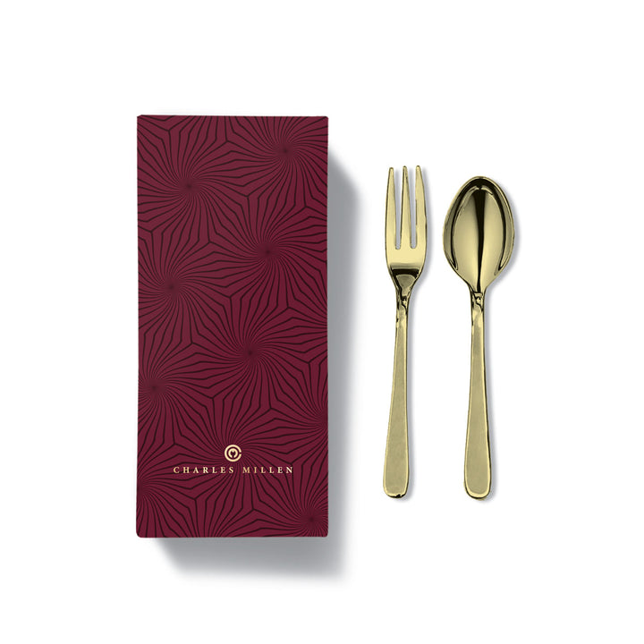 Charles Millen Signature Collection Pelissier Champagne Gold Cutlery Set