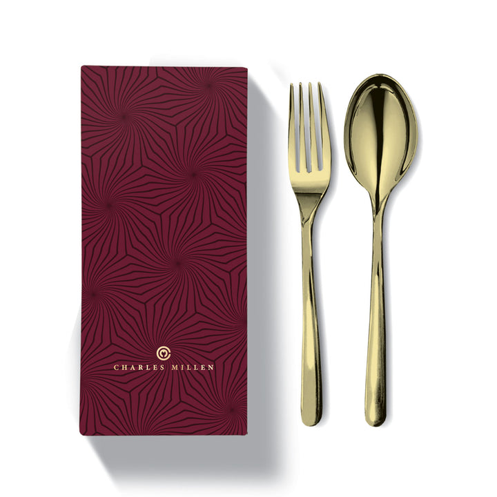Charles Millen Signature Collection Pelissier Champagne Gold Cutlery Set
