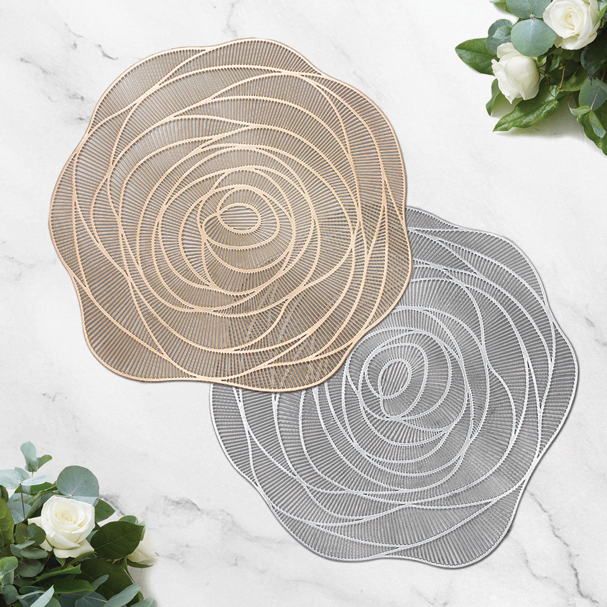 Charles Millen Signature Collection Charme Series Round PVC Placemat Rosé