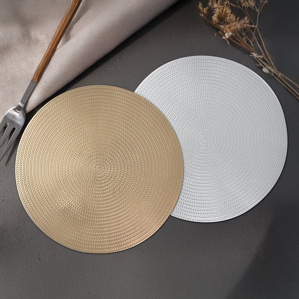Charles Millen Signature Collection Charme Series Round PVC Placemat Eliana