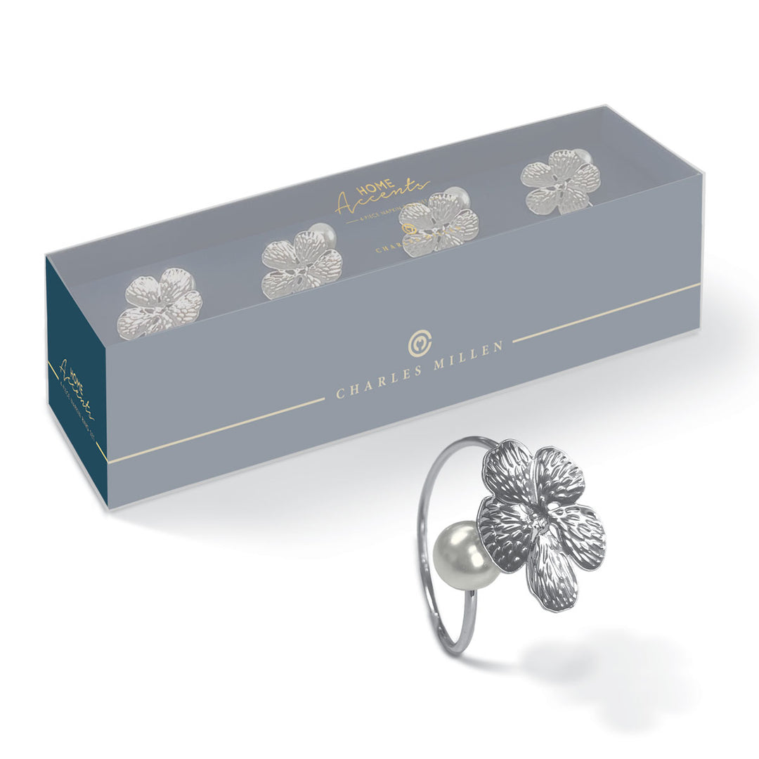 Charles Millen Signature Collection Julia Napkin Ring 4 Piece Set