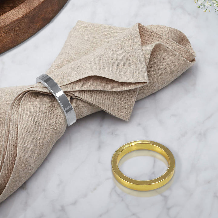 Charles Millen Signature Collection Riche Napkin Ring 4 Piece Set