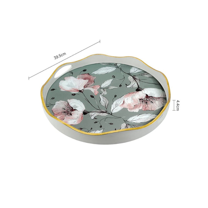 Charles Millen Signature Collection Voila Series Florvielle Round Serving Tray