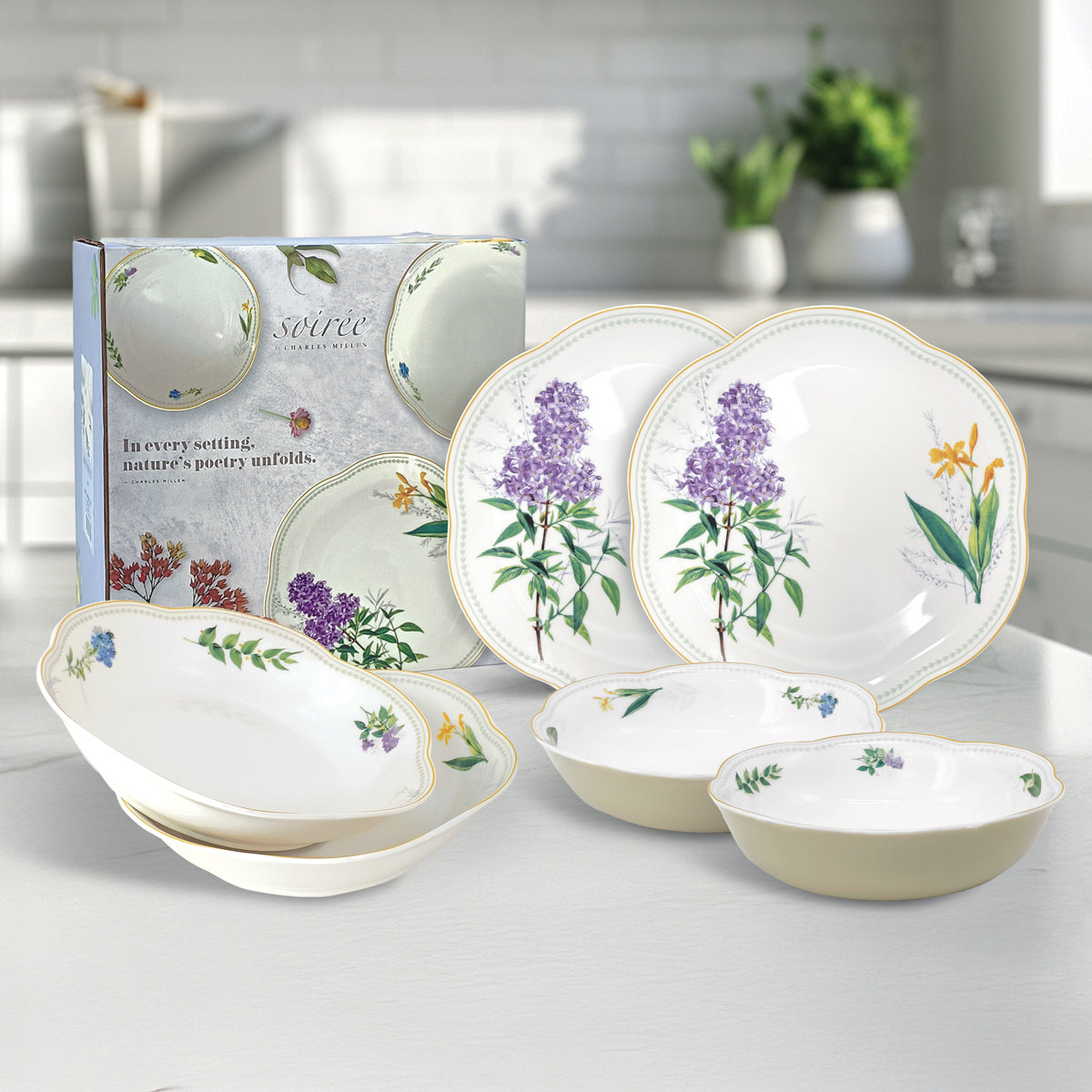 Soiree Botanique 6 Piece Dining Set