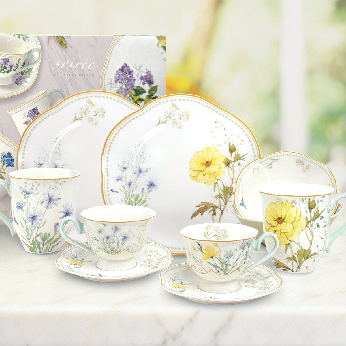 Soiree Botanique 8 Piece Garden Tea Set