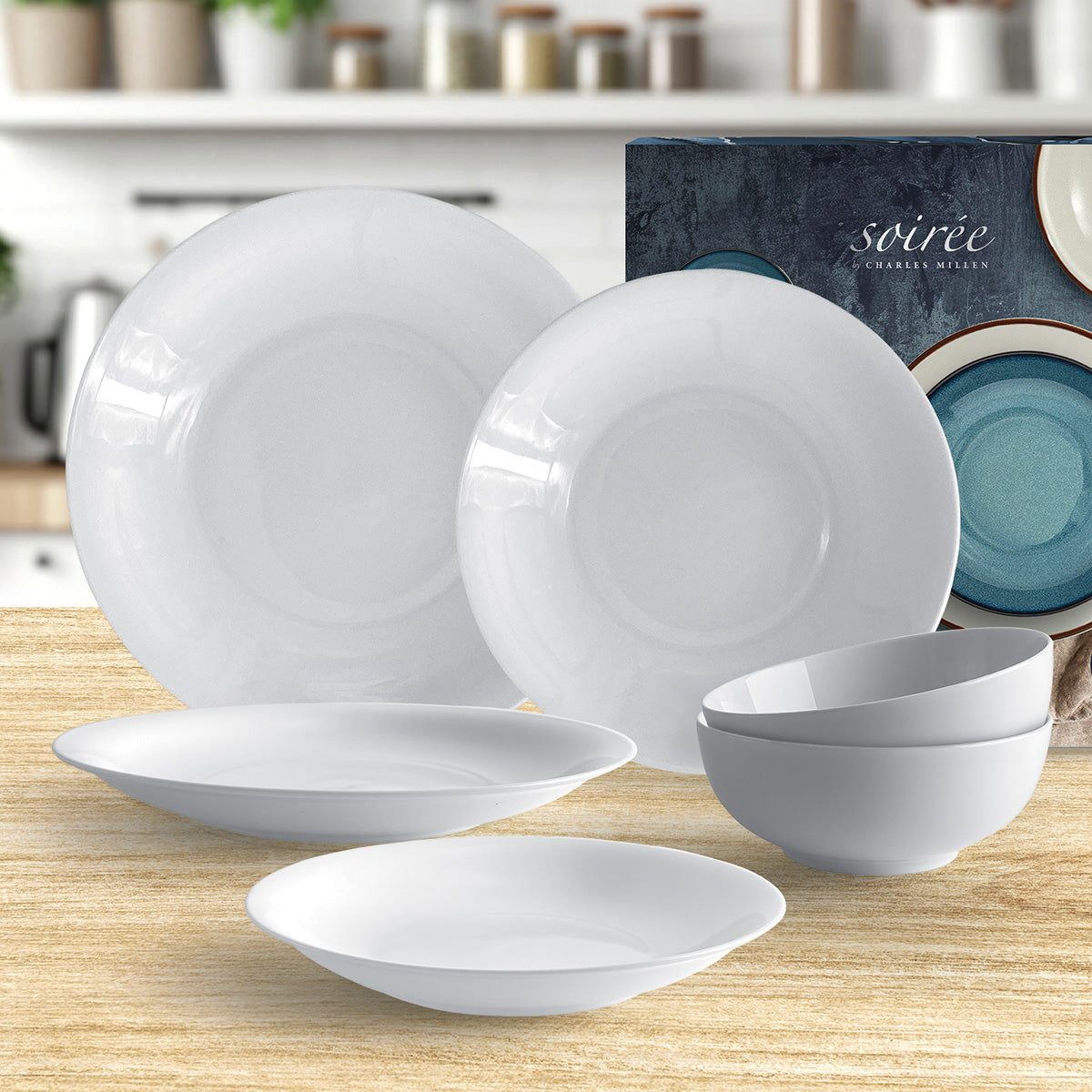 Soiree Chique 6 Piece Dining Set Weiss