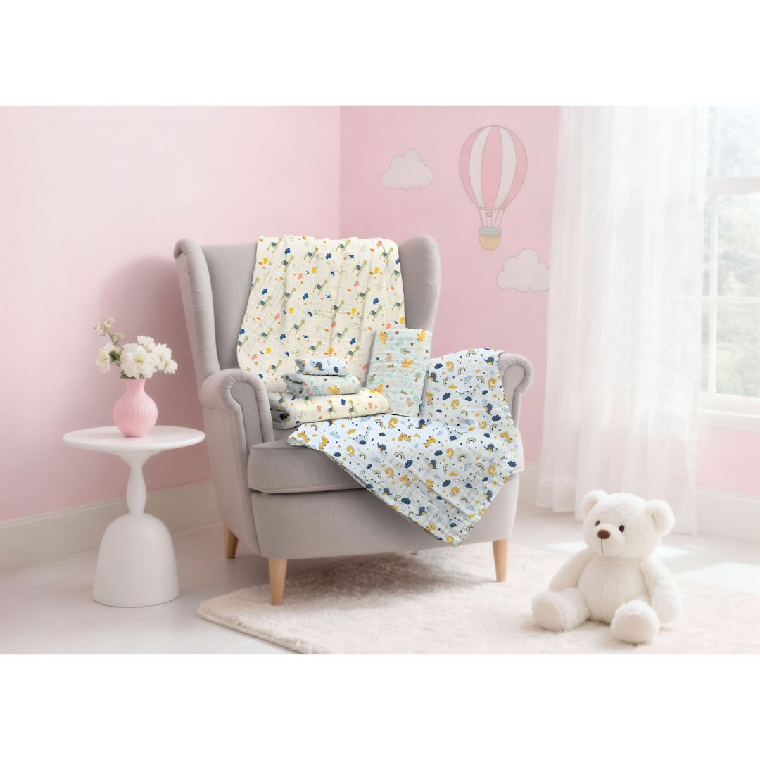 The Gang 100% Cotton 6-Ply High Density Printed Gauze Bath Linen Squirrel