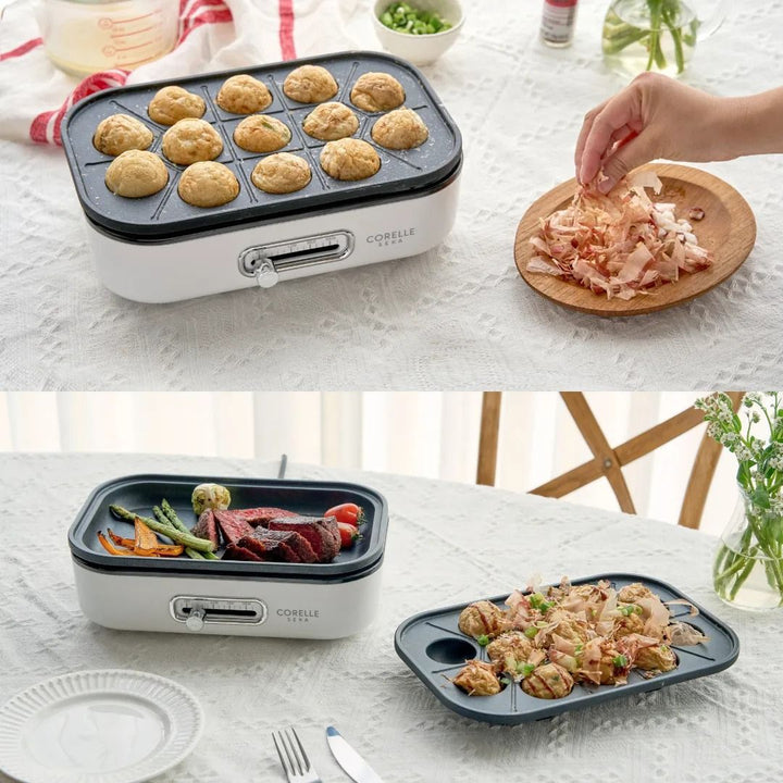 Corelle SEKA Mini Grill Dual Plates (Grill & Takoyaki)