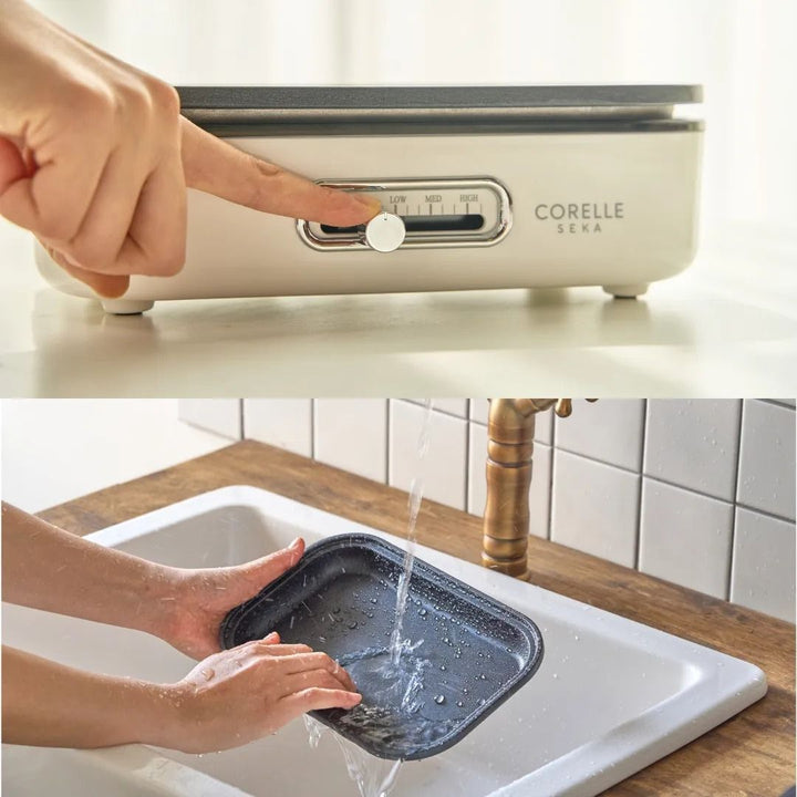 Corelle SEKA Mini Grill Dual Plates (Grill & Takoyaki)