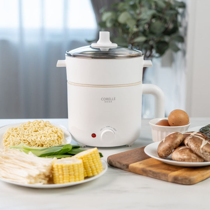 Corelle SEKA 1.2L Ramyun Pot with Steamer