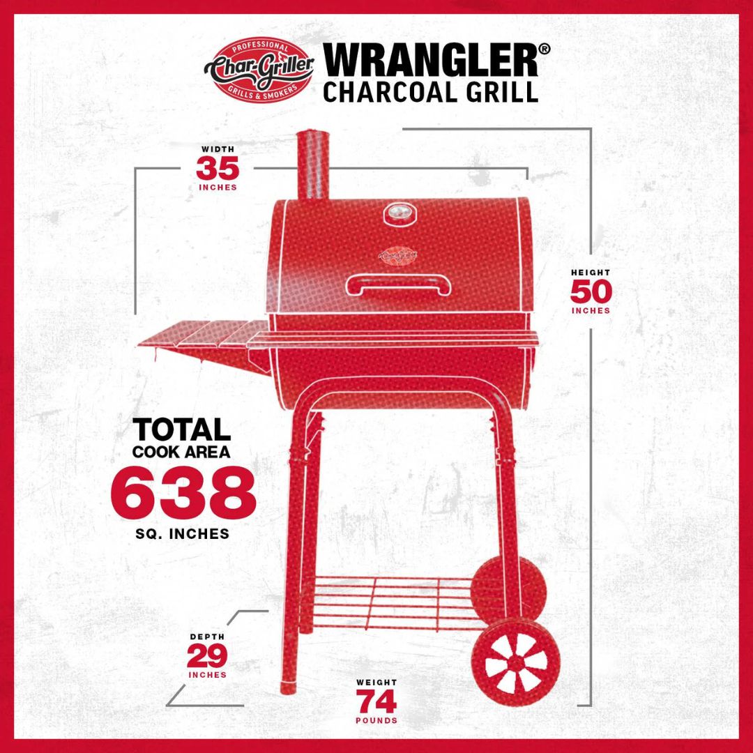 Char-Griller WranglerCharcoal Grill, Classic
