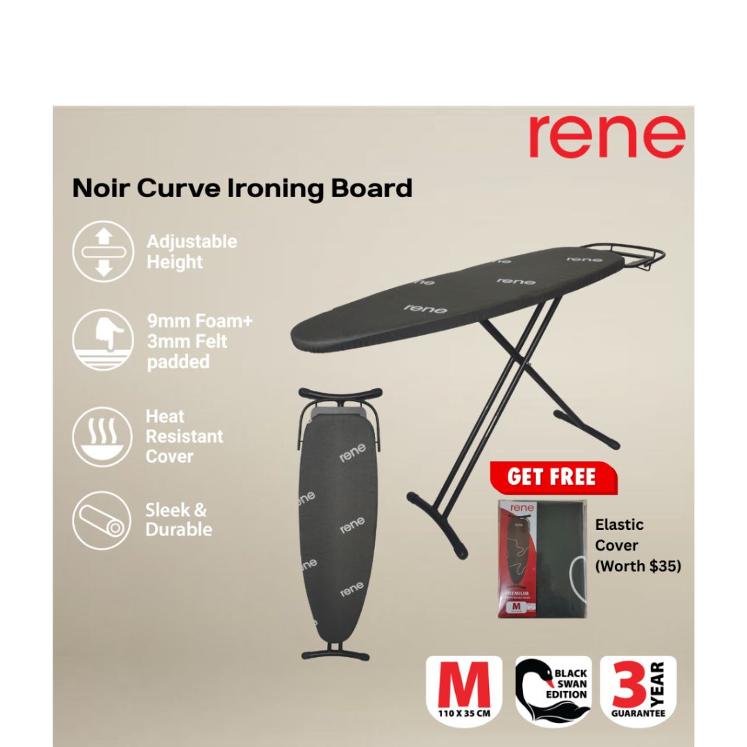 Rene Noircurve Ironing Board Retractable I/Rest