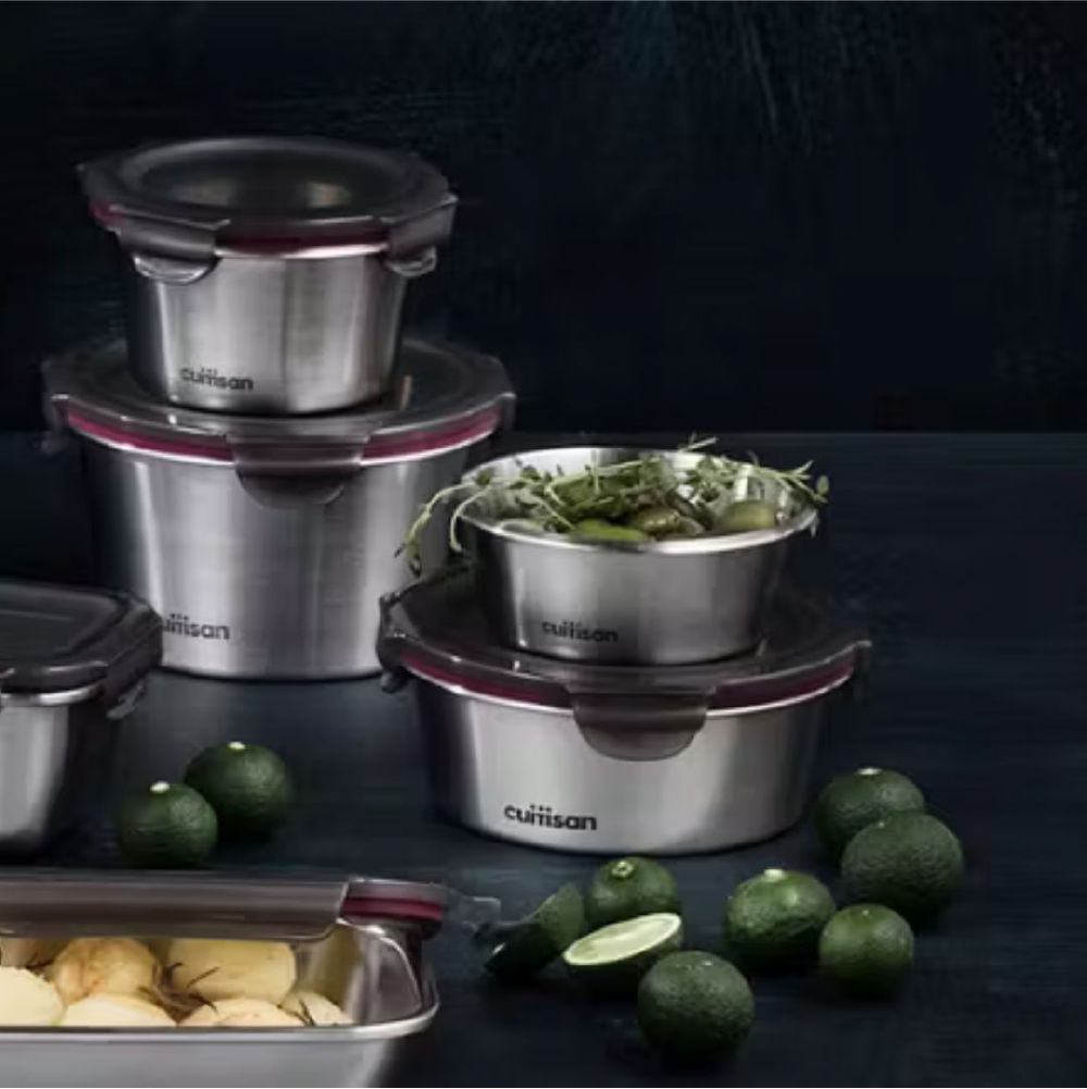 Hộp đựng thực phẩm inox tròn Cuitisan Flora EC7-FR04 410ml