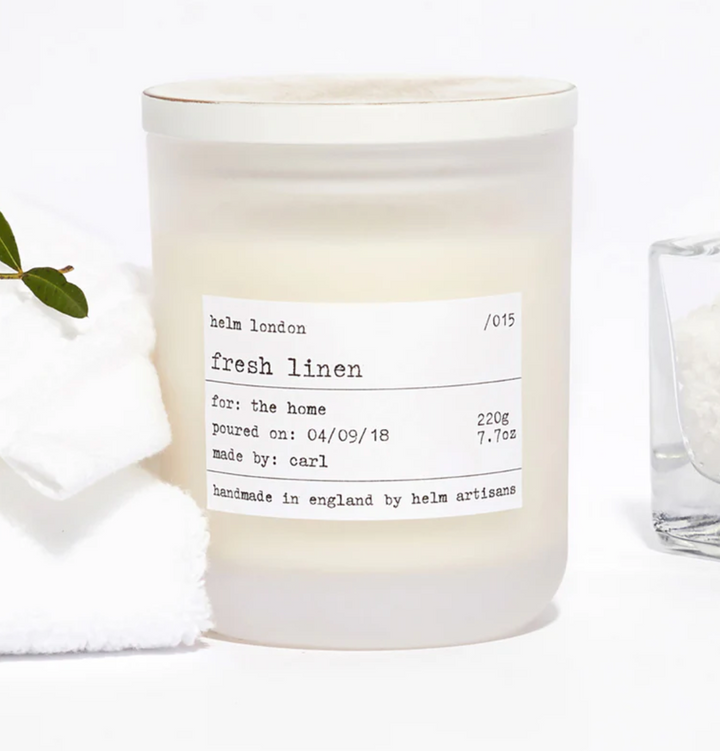 Helm London Fresh Linen Luxury Candle