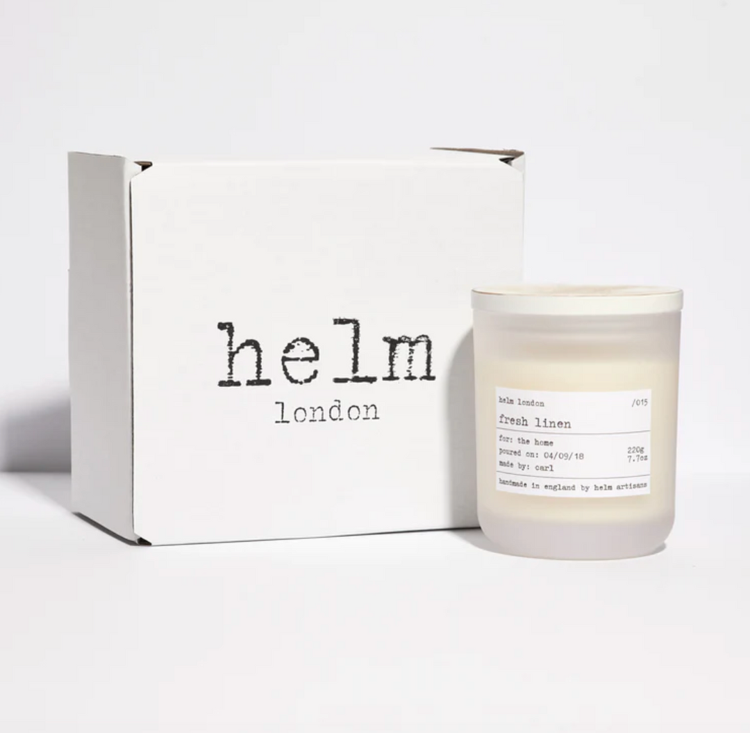 Helm London Fresh Linen Luxury Candle