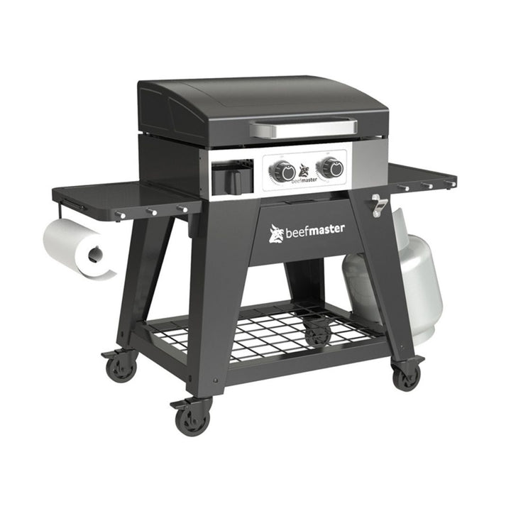 Beefmaster Griddle 2 Gas Burner Flat Top BBQ on Cart
