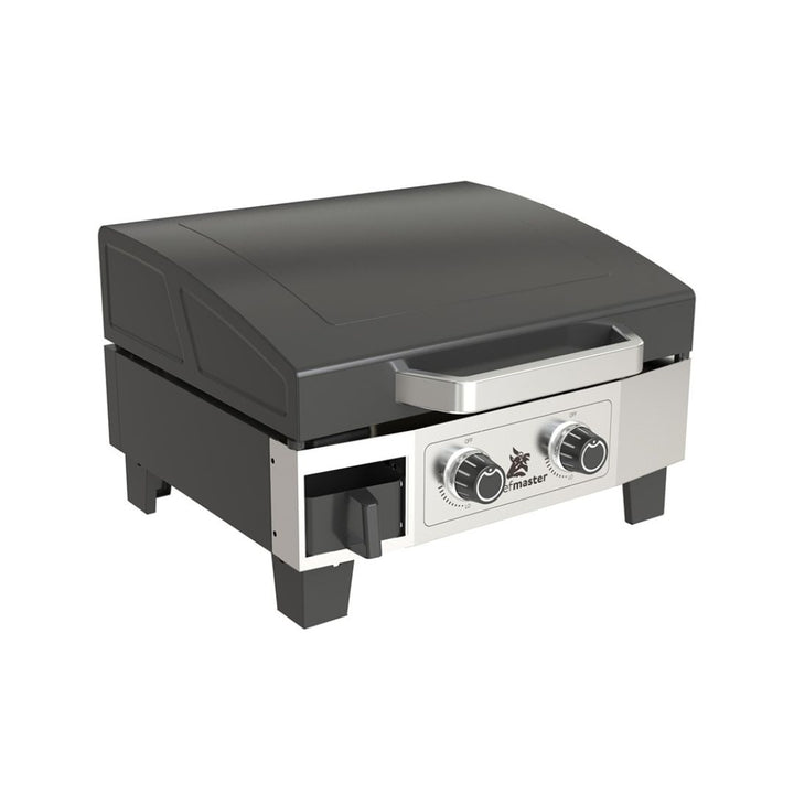 Beefmaster Griddle 2 Gas Burner Flat Top BBQ on Cart