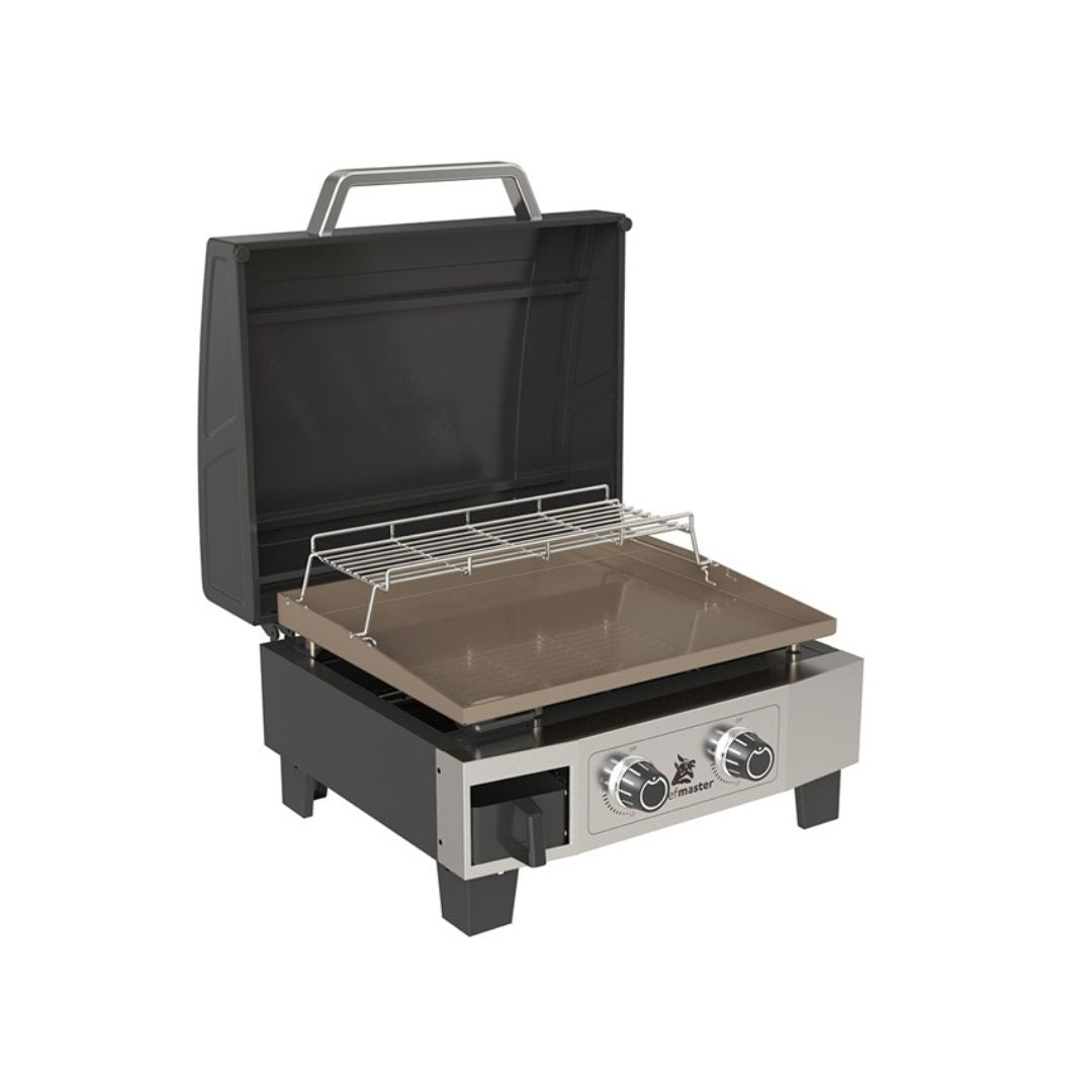 Beefmaster Griddle 2 Gas Burner Flat Top BBQ on Cart