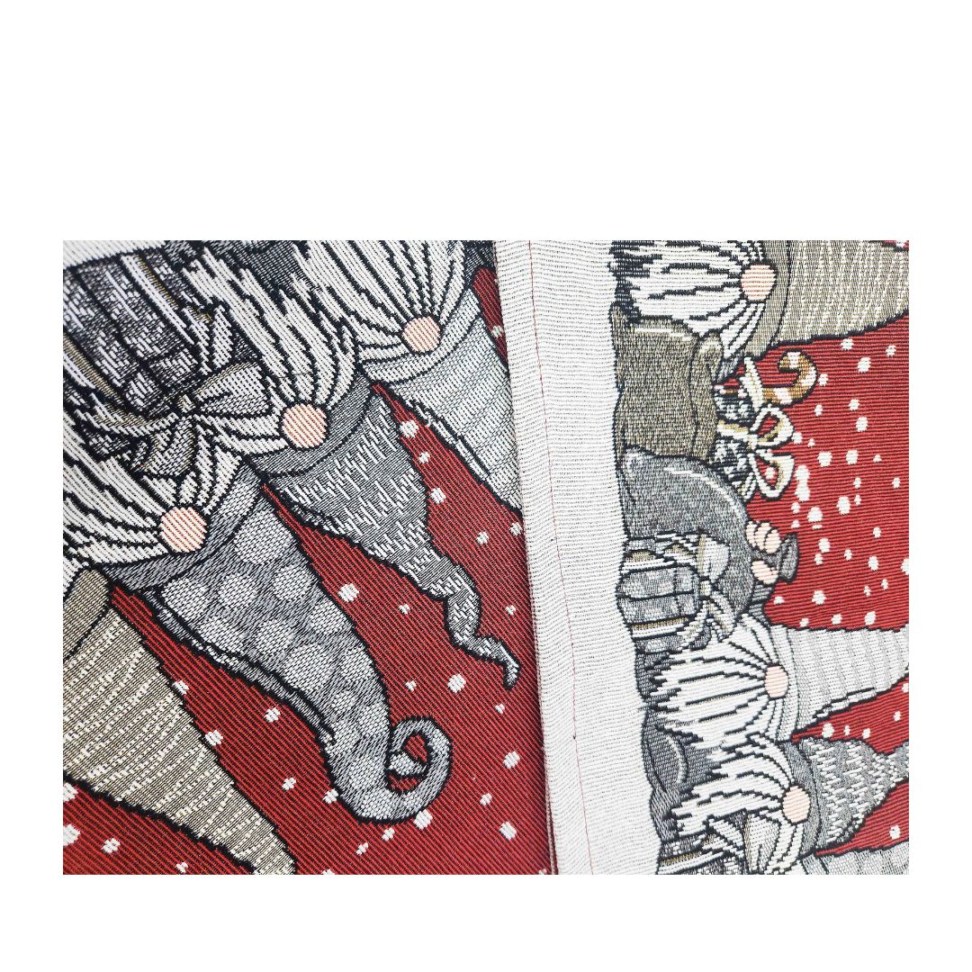 Rapee Gnomes Tapestry Jacquard Weave Table Runner