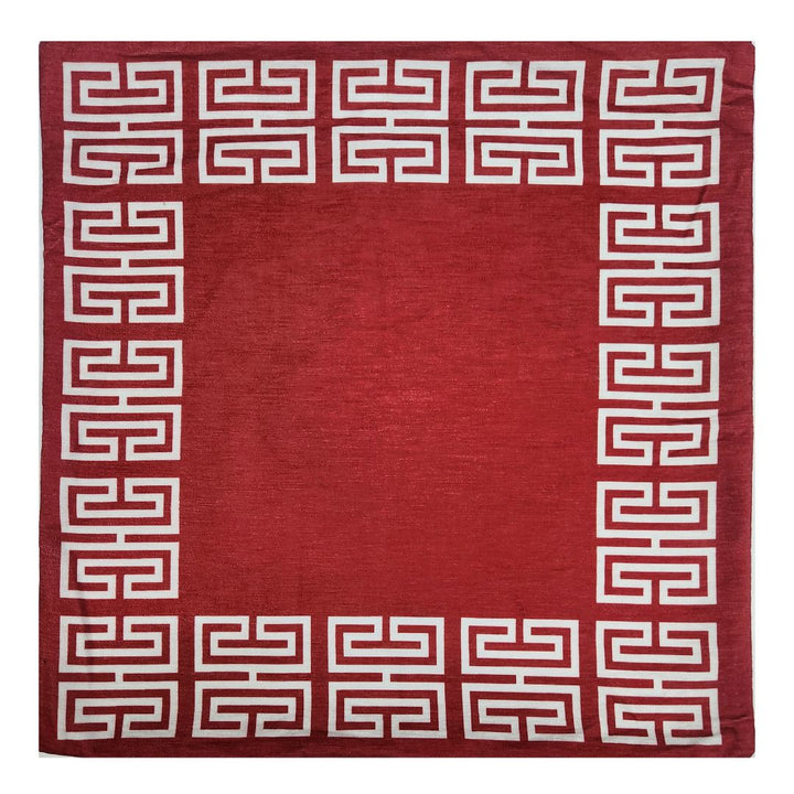 Rapee Greek Digital Print Chenielle Cushion Cover