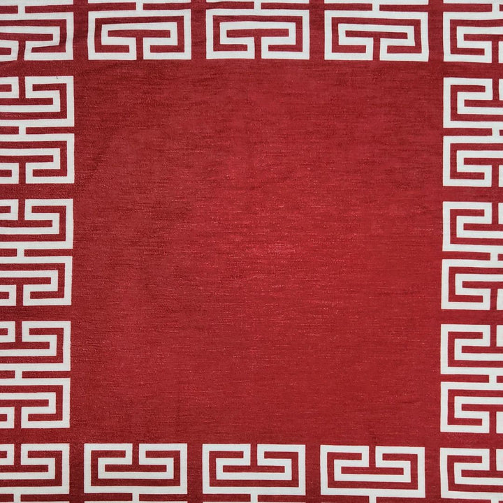 Rapee Greek Digital Print Chenielle Cushion Cover