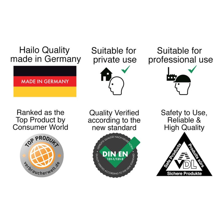 Hailo L100 Topline Safety Household Ladder 6 Steps