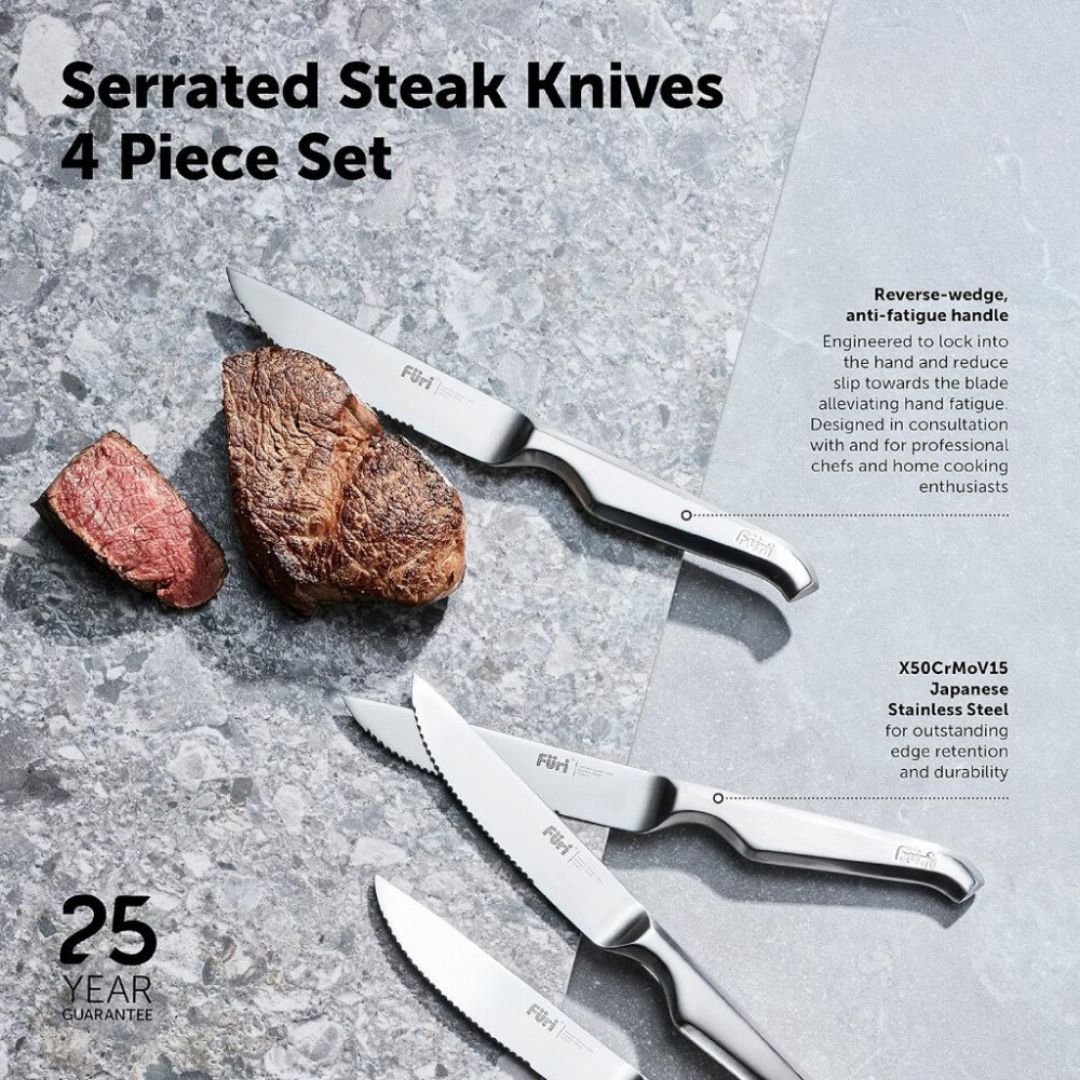 Furi Serrated Steak Knives Set 4 Pieces 12 cm