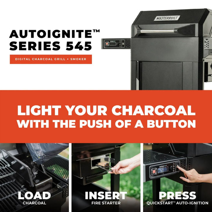 MasterBuilt AutoIgnite Series 545 Digital Charcoal
Grill + Smoker