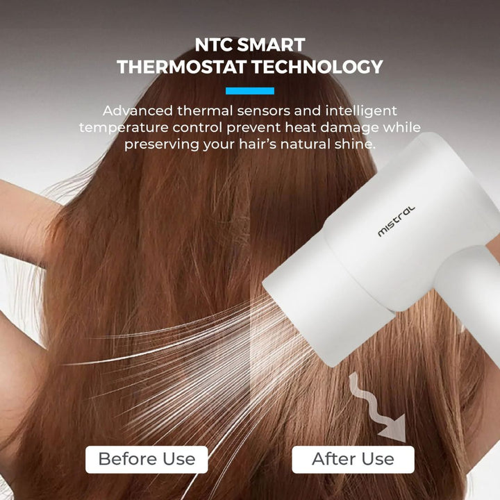 Mistral Radiance Lite - BLDC Compact High Velocity Hair Dryer - Nickel Grey