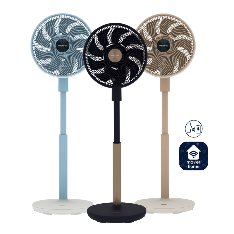 Summer Breeze by Mistral 12" DC High Velocity Stand Fan with Wi-Fi & Remote MHV9812DRW Sky Blue - image 3