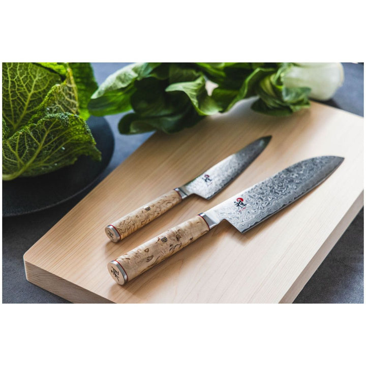 Miyabi 5000MCD-B 18cm Birchwood Damascus Santoku Knife