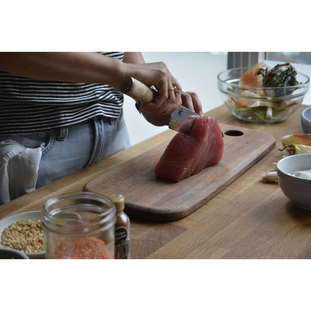 Miyabi 5000MCD-B 18cm Birchwood Damascus Santoku Knife