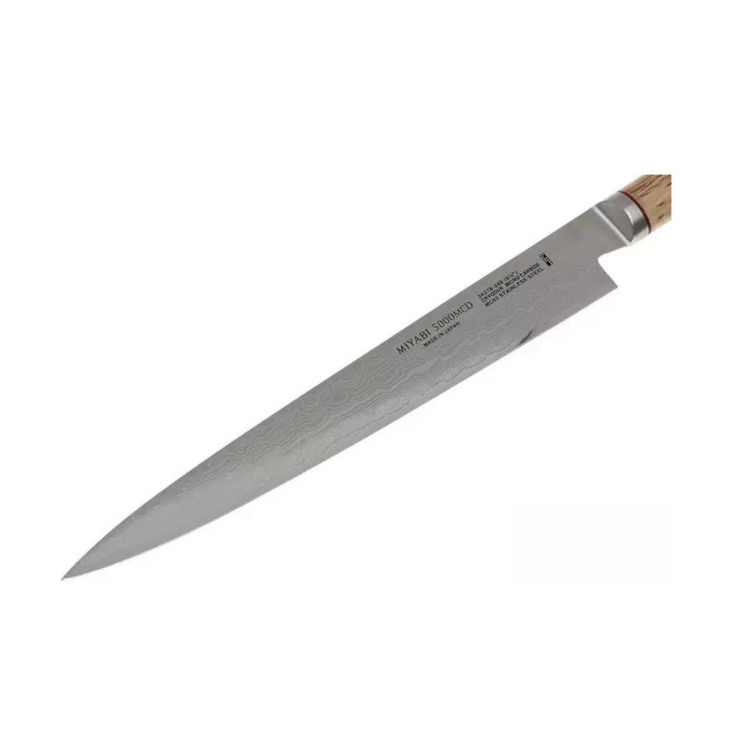Miyabi 5000MCD-B 24cm Birchwood Damascus Sujihiki Knife