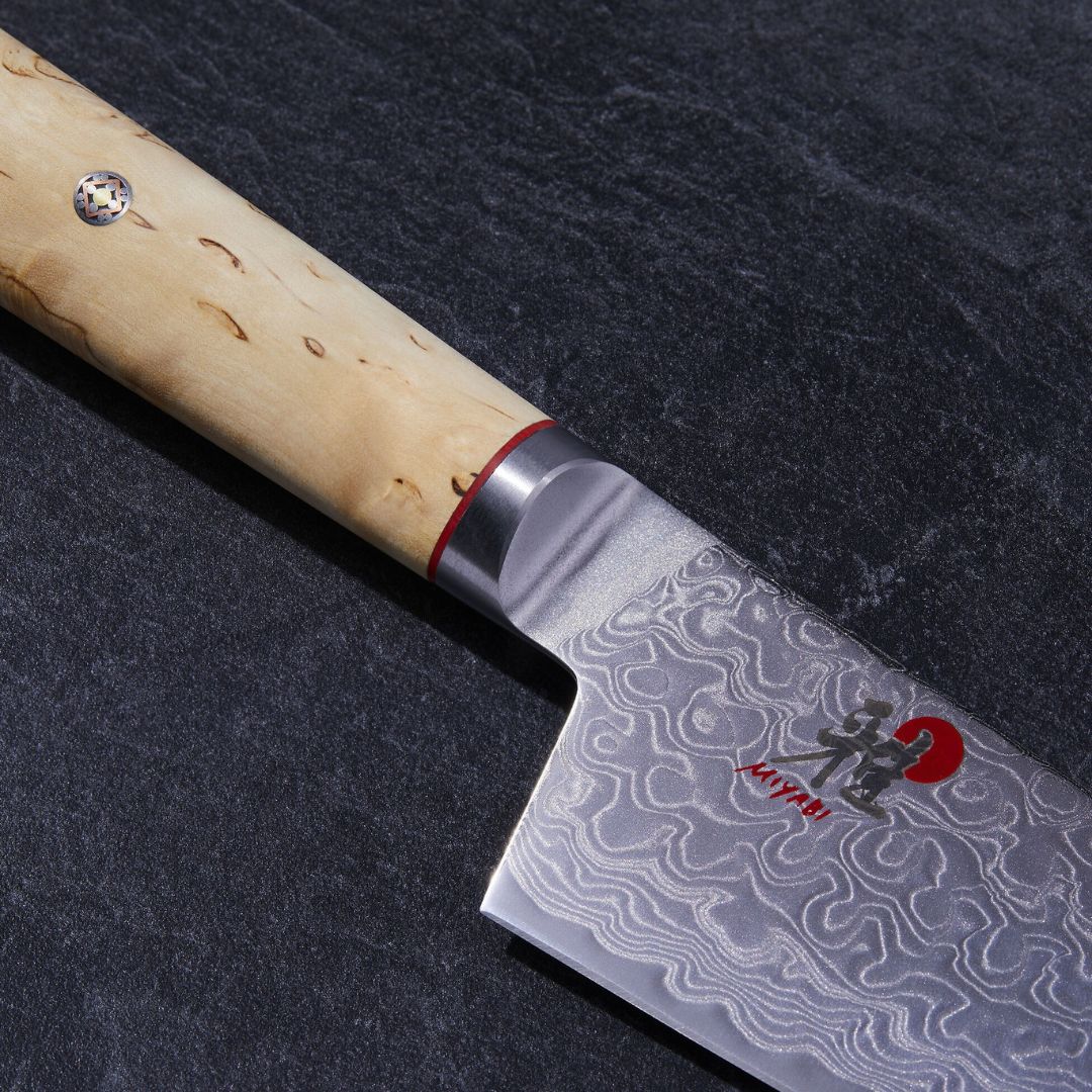 Miyabi 5000MCD 18cm Birchwood Damascus Rocking Santoku Knife