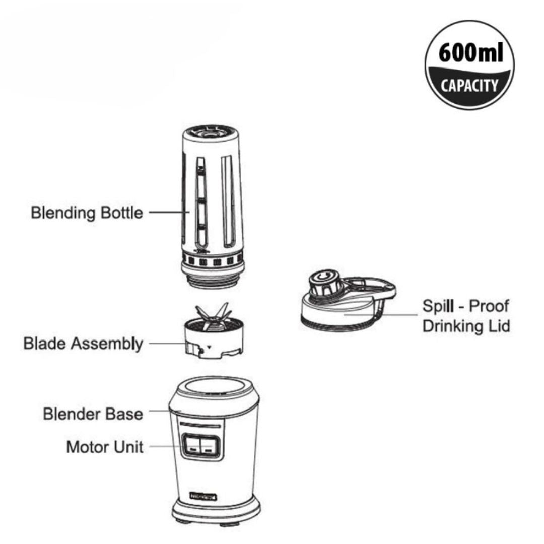 Mayer 600ml Personal Power Blender