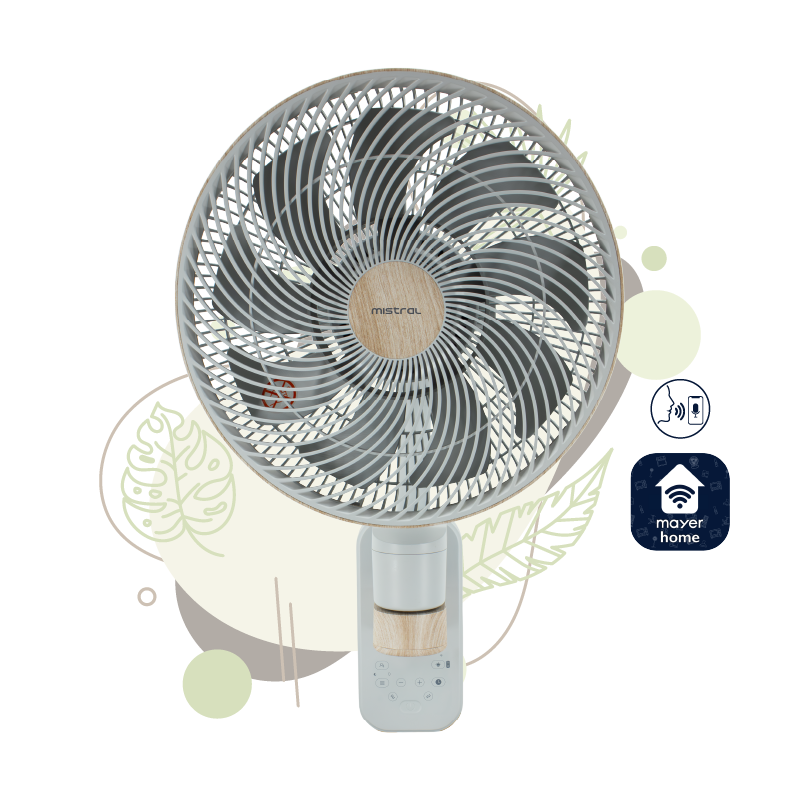 Greenleaf III - 12” DC High Velocity Wall Fan with WIFI & Remote MWF1212DRW-G
