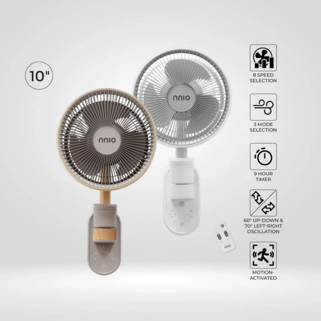 NNIO 10” BLDC Wall Air Circulator With Remote