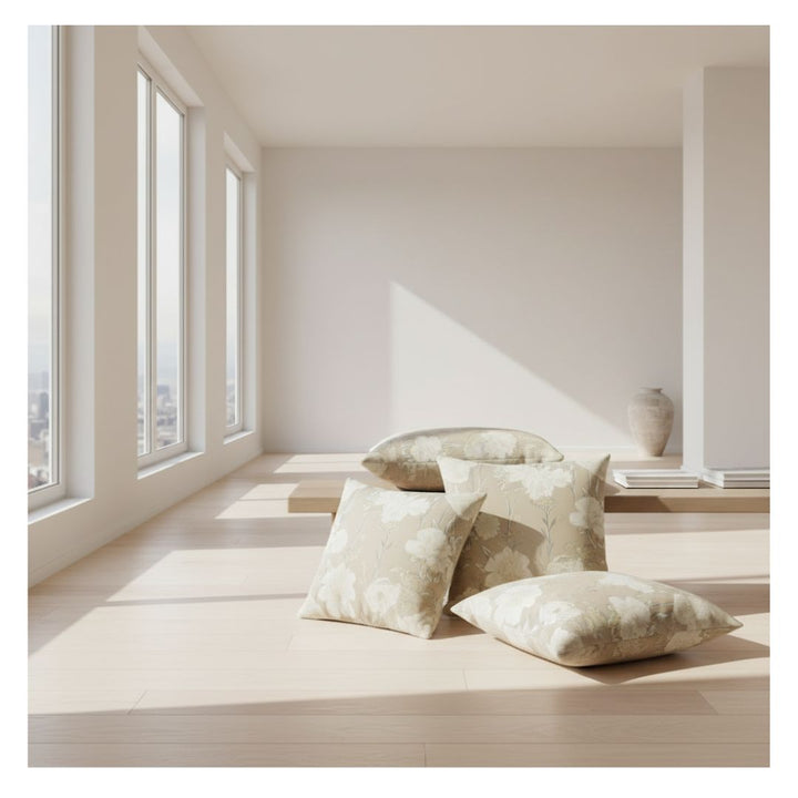 Rapee Parlour Damask Weave Oblong Cover Natural