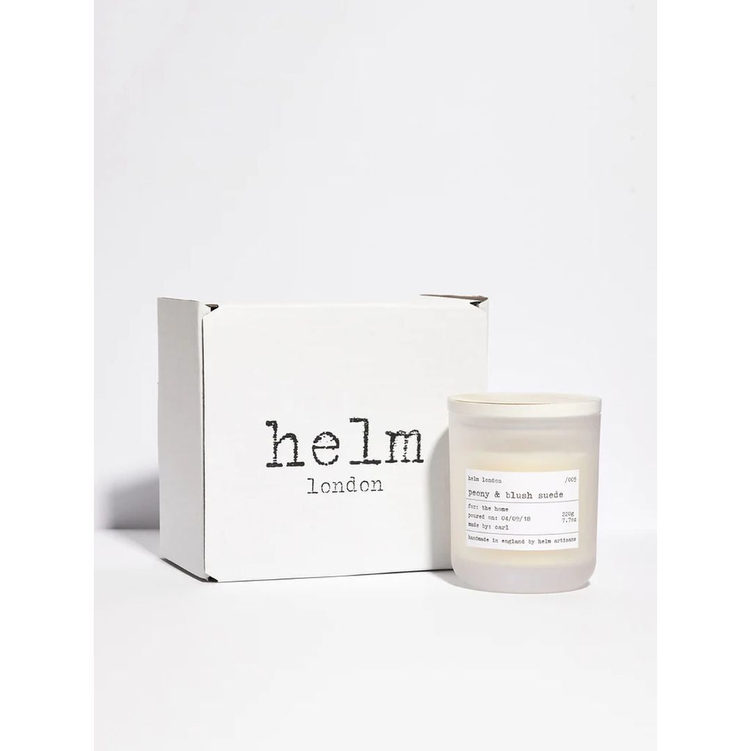 Helm London Peony & Blush Suede Luxury Candle