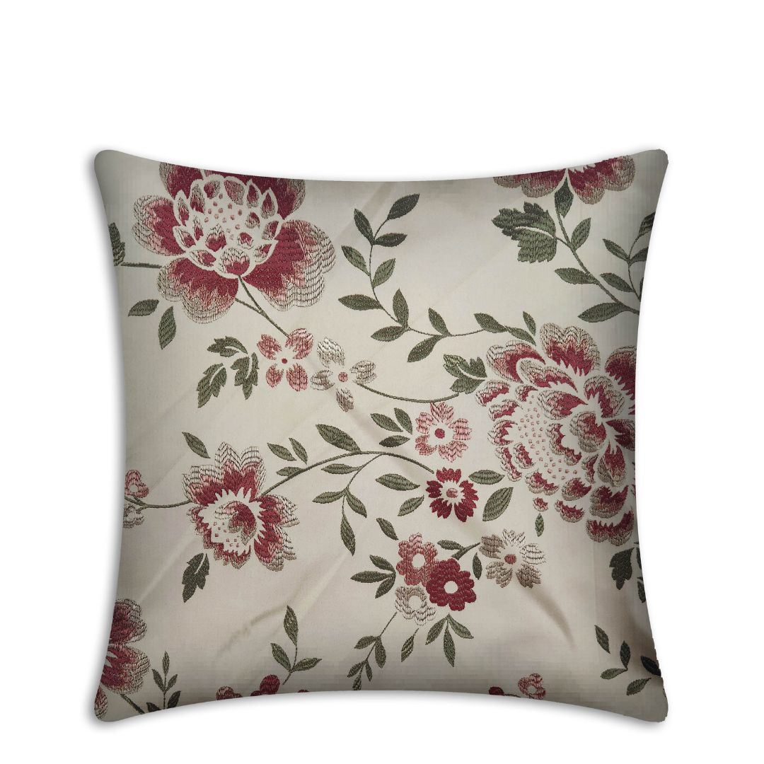 Rapee Poppy Damask Weave Cushion Cover Natural